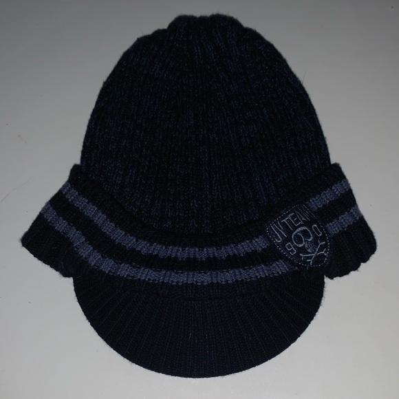 CHILDRENS PLACE winter hat w/visor blue YOUTH S (free w/purchase) - Picture 2 of 9
